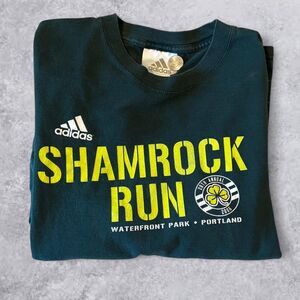 Adidas Men's Green and Yellow T-shirt